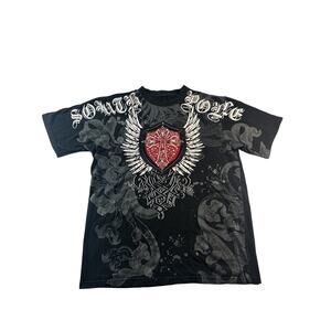 Vintage Southpole Y2K Graphic T-Shirt Black Men's XL